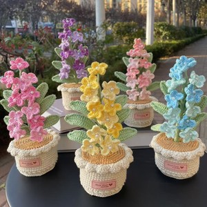 Llavero LED de cobre fundido terminado, patrón de muñeca, decoración segura para el hogar, flor creativa en maceta - Product Image 1