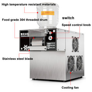 Máquina de barbear de gelo Bingsu, máquina de café, suco de frutas, macarrão e sorvete, grande saída de 180Kg, triturador de gelo - Product Image 3