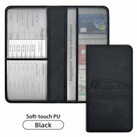 Porte-documents de véhicule en cuir PU personnalisé avec logo, pour immatriculation, assurance, permis de conduire – Promotionnel