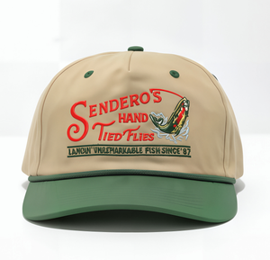 Gorras Trucker Verdes con Visera Curva, 5 Paneles, Logotipo Bordado Personalizado, Gorra de Pesca, Gorras de Béisbol con Cierre a Presión y Cuerda, Hechas en Vietnam - Product Image 1