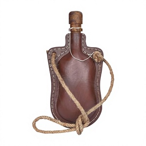 Genuine Cowhide Leather Medieval Costrel Water <b>Bottle</b> Leather Costrel <b>Bottle</b> Renaissance Costrel Nordic Design Water <b>Flask</b> - Product Image 1