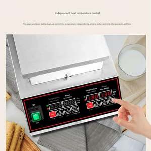 Machine à gaufres électrique commerciale en acier inoxydable pour gaufrettes croustillantes, rouleaux d'œufs faits main et snacks - Product Image 4