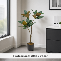 OH Commercial Arbre Magnolia Grandiflora Résistant aux UV et Imperméable - Matériau PU Premium - Prix de Gros pour Hôtels et Restaurants