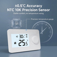 Thermostat filaire électrique pour chaudière combinée SS301, contrôleur de température ambiante LCD, contrôle via application Tuya, conception flexible, utilisation hôtelière