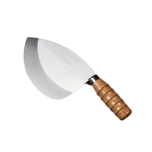 Couteau de boucherie pour mouton et bœuf, outil de camping, de chasse et de plein air, lame épaisse en acier inoxydable, manche en bois, étui en cuir et nylon - Product Image 1