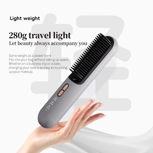 Hot Selling Electrical Brush Hair Straighten <b>Cordless</b> Hair Care Hair <b>Straightener</b> for Compact Travel-Frie - Product Image 1