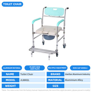 Kastor Kursi Toilet Pabrik Mode Roda untuk Penyandang Penyandang dan Lansia Lipat Antiselip Medis untuk Kemudahan Transfer Pengguna - Product Image 6