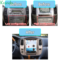 Krando 12.1" Android Car Multimedia pour Toyota Land Cruiser LC100 2002-2007 Lexus LX470 2004-2005 Autoradio GPS Stéréo Carplay