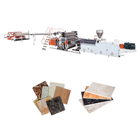 Ligne de production de panneaux muraux 3d pvc uv artificiel imitation marbre d'occasion feuilles machine d'extrusion