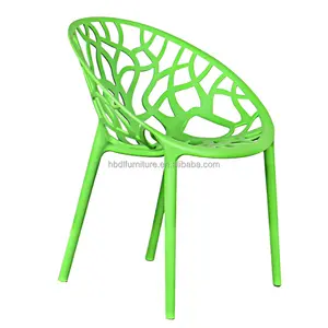 Silla de comedor de plástico al por mayor, moderna, de alta calidad, para restaurante, Fiesta en el jardín, sillas de plástico verde, muebles de exterior, venta de