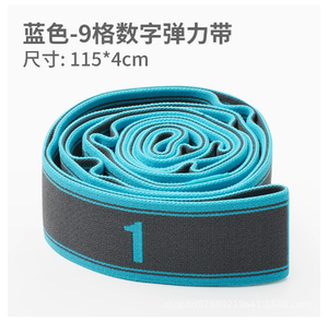 9 حلقات عالية المرونة اليوغا التوتر الرقمي ، الفرقة الرياضية النايلون الجاكار اليوغا المرنة - Product Image 5