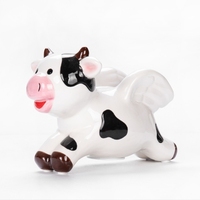 Keramik fliegende kuh förmige Sparschwein niedlichen Cartoon-Design für Home Decoration Kreatives Geschenk für Valentinstag Diwali Neujahr