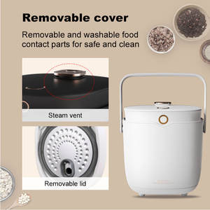 หม้อหุงข้าวไฟฟ้าขนาดเล็กแบบญี่ปุ่น,หม้อหุงข้าวไฟฟ้าแบบคู่หม้อหุงข้าวและซุปสำหรับบ้านของคุณหม้อหุงข้าวห้องครัว2L พร้อม Wifi ปี<span class=keywords><strong>0.3</strong></span> - Product Image 6