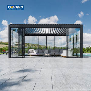 Mooxon Gemotoriseerde Aluminium <span class=keywords><strong>Outdoor</strong></span> Pergola Schakelbare Dak Bioklimatische Patio Pergola Eenvoudig Te Monteren Aluminium Tuinhuisje Carports - Product Image 1