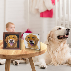 Custom Modern 3D Pet Portrait Hand-Painted Oil Painting on Acrylic Personalized <strong>Artwork</strong> That Brings Your Pet's Features to Life - Product Image 2