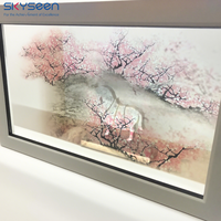 SKYSEEN boîte à lumière numérique personnalisée lecture vidéo haute définition écran LCD conception à ouverture rabattable pour affichage commercial