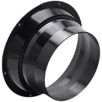 Raccord de conduit d'air en plastique ABS à bride inclinée, accessoire pour tuyau flexible d'air frais, composant de système CVC
