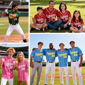 Maillot de baseball personnalisé, uniforme d'équipe unisexe pour adulte, anti-humidité, avec nom, numéro et logo brodés - Product Image 2