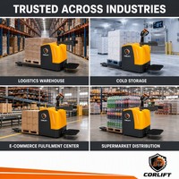 Transpalette Électrique avec Poignée de Commande Papillon, Chariot Élévateur Autoporté Motorisé CBD20-CBD40 pour la Logistique d'Entrepôt et la Manutention des Matériaux