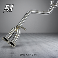 Impression 3D pour BMW X3 X3M F97 X4 X4M F98 3.0T 2019-2023, Valvetronic de haute qualité en SS304 avec 4 sorties d'échappement en fibre de carbone