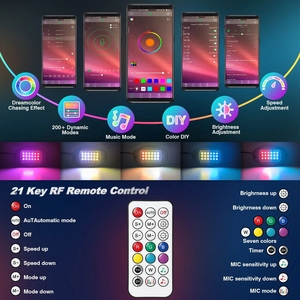 إضاءة زخرفية للسيارة، طقم إضاءة RGB متغيرة الألوان، إكسسوارات، إضاءة نيون للأجواء مناسبة للسيارات والشاحنات والمركبات الوعرة - Product Image 2