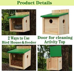 Voliera da esterno, mangiatoia per insetti blue bird meal, con finestra di visualizzazione, porta rimovibile con facile pulizia all'esterno - Product Image 4