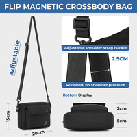 Tas Selempang Mini Ringan dari Bahan Nylon Tahan Lama untuk Smartphone, Dompet, Perjalanan, Santai, dan Sehari-hari