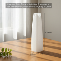 Suspension rectangulaire en verre blanc avec petits trous, facile à installer, luminaire d'intérieur/extérieur pour porche