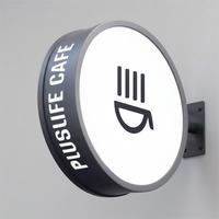 Enseigne publicitaire lumineuse en acrylique à double face avec éclairage LED personnalisé, enseigne lumineuse pour devanture de magasin