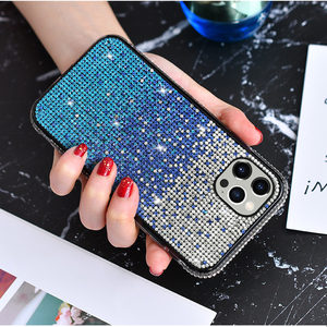 Uxury-funda de teléfono para <span class=keywords><strong>iPhone</strong></span> 13 pro Max, carcasa de almacenamiento de joyas con diamantes degradados 14 - Product Image 2