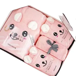 Hot Factory Product luxury towel sets Custom logo quick dry 4 piece bath towel set soft touch hand face printed
