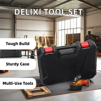Ensemble d'outils multifonctionnels Delixi pour la maison, outils promotionnels, pinces, marteau, coffret, emballé, utilisation d'entretien, OEM, garantie de 3 ans