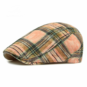 Classique Plaid Réglable Hommes Casual Bérets Chapeau Rétro Plat Chapeaux Marque D'été Béret - Product Image 5