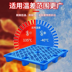 พาเลทพลาสติกแบบมีขาเก้าขา รุ่น QWG9 ความสูง 185 มม. ทางเข้า 4 ทิศทาง รับน้ำหนักได้ 1000 กก. สำหรับใช้งานในคลังสินค้าอุตสาหกรรม - Product Image 2