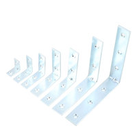 Petit support d'angle droit en métal en L pour meubles en bois, armoire à tiroirs et chaises, vente en gros