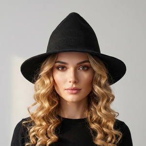 <span class=keywords><strong>Chapeau</strong></span> de sorcière en coton tricoté pour Halloween, style Europe et Amérique, pour femmes, hommes et enfants, idéal pour les fêtes - Product Image 4
