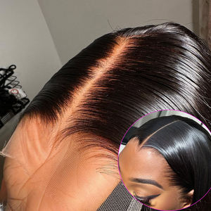 Perruque dentelle HD 5X5, perruques cheveux humains vierges sans colle Bleach Kont, cheveux péruviens à cuticules alignées, perruques dentelle frontale HD pour femmes noires - Product Image 2