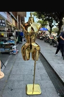 Mannequin de mode sans tête, ajustable, en ABS, finition dorée, pour présentation de vêtements (BBL, brésilien), grande taille, courbes généreuses, forte poitrine