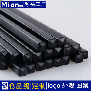 Palillos Redondos de Aleación de Melamina Negra, Color Sólido, para Uso Comercial en Restaurantes, Resistentes a Altas Temperaturas - Product Image 5