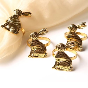 แหวนรองผ้าเช็ดปากเหล็กทรงกลม ดีไซน์เรขาคณิตหรูหรา ทนทาน ขนาด 5 ซม. ผลิตจากวัสดุรักษ์โลก เหมาะสำหรับงานแต่งงานและวันหยุด YAMAI - Product Image 3