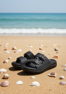 Sandali Unisex EVA con Doppia Fascia, Misura 26, Comodi, Punta Aperta, Senza Tallone, Per Tutte le Stagioni, Colore Unico, Chiusura con Fibbia - Product Image 2