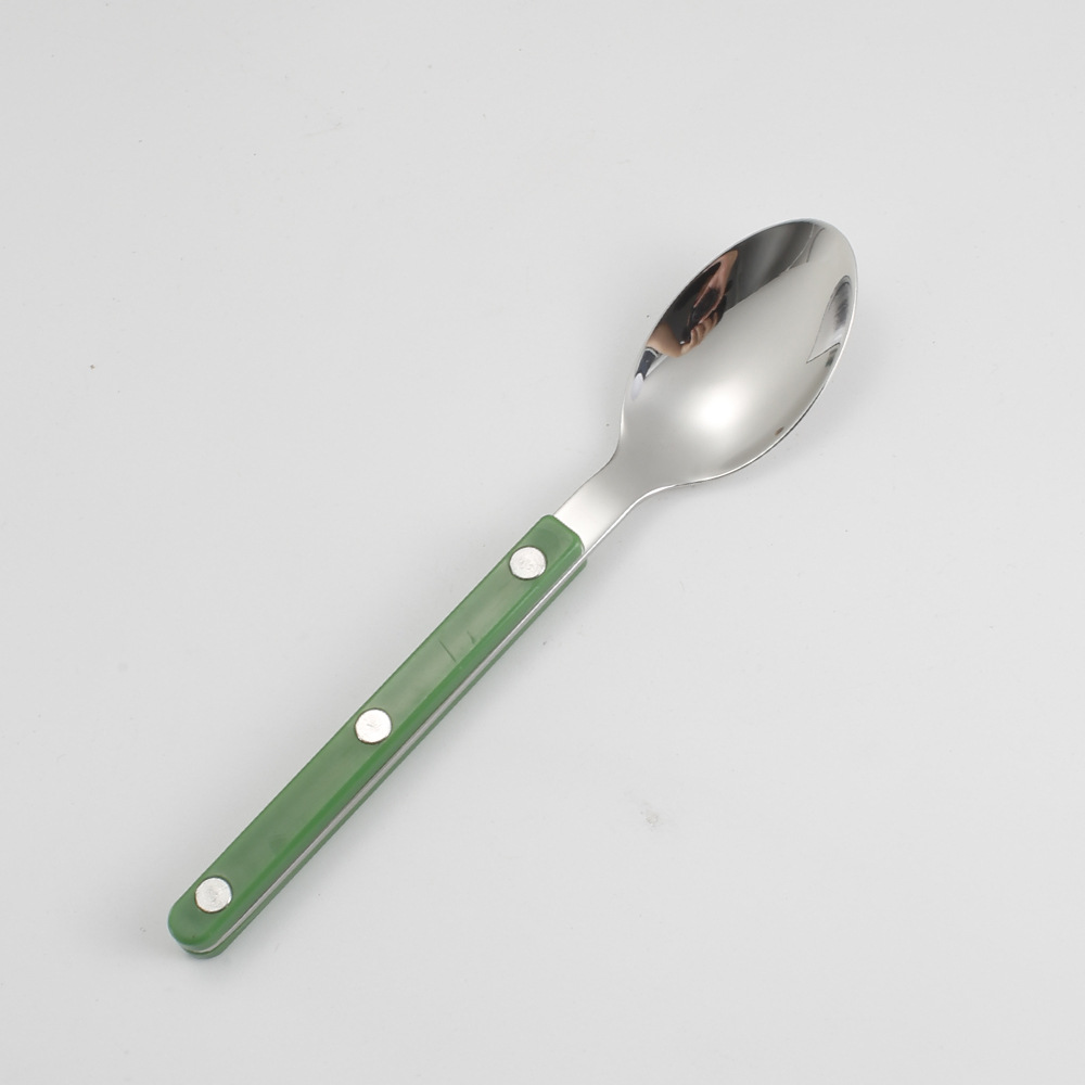 Cuillère à dessert verte