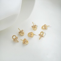 Pendentif goutte de perle micro-sertie de zircone plaqué or 14K pour la fabrication de bijoux faits main DIY, vente en gros