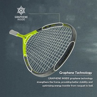 Nouvelle raquette de squash portable avec fibre de carbone graphène et filet en nylon, design léger pour l'entraînement sportif en extérieur