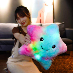 Colorful Glowing Five-<b>pointed</b> Star Pillow Plush Toy PP Cotton Valentine's Day Girlfriend Gift Decorative Ornaments Gift - Product Image 4