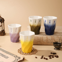 Tasse à café arabe en céramique torsadée dégradée, coffret cadeau, Moyen-Orient, Ramadan, tasse à café, tailles personnalisées, ensemble de tasses d'Arabie Saoudite
