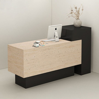Comptoir de réception moderne et minimaliste en bois, table de bureau, comptoir de réception pour salon ou boutique, prix de gros direct usine