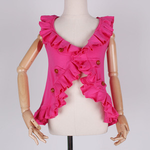 Chica traje de moda de diario Casual tops boutique niños Niña de collar cardigan top - Product Image 4