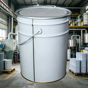 Conteneurs d'encre/peinture, vente directe d'usine, matériau en tôle, seau métallique de 20L avec couvercle - Product Image 1