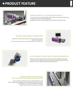 激光德尔塔在线Co2激光打标机生产线高精度CO2激光打码机 - Product Image 3